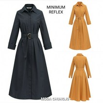 미니멈 면28% 카라넥 턱디테일 셔츠스타일 원피스 55 66 77 MVAGWO2070 M