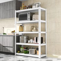 조립이 쉬운 스틸 5단 앵글 선반 80cm 화이트, 없음