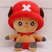 원피스 쵸파 봉제인형 쿠션 인테리어소품, 50cm, 빨간색