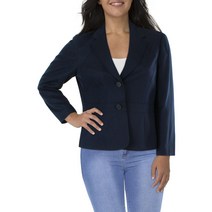 Le Suit 플러스 여성 쉐브론 수트 별도 투버튼 블레이저, Navy, US 18 (XL)