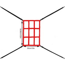 야구그물망 피칭망 배팅그물 휴대용 타격 야구 연습 그물 훈련 백스톱 방망이, 02 Red