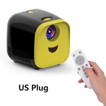 빔프로젝터 빔프로젝트 휴대용 시네빔 L1 미니 프로젝터 와이파이 USB 어린이 휴대용 1000 루멘 마이크로, 02 Black US Plug