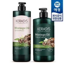 케라시스 내추럴 레시피 모링가오일 샴푸/트리트먼트 1L x2개
