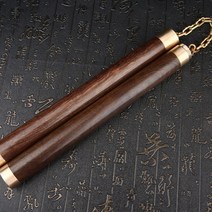 쌍절곤 목제 로프 실용 단단한 나무 흑단 쌍절곤 2 단 스틱 연습-11476, 옵션02