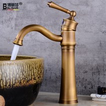 거위목 수전 스완 무광 금색 수도꼭지 수입 유럽식 엔틱 빈티지 인테리어 4종, 금색 대형개