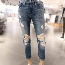 [리바이스] 남성 502 레귤러 테이퍼드핏 청바지 디스진 찢청 미디엄블루_L29507301