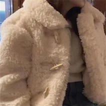 여성 코트 루즈핏 무스탕 여성용 짧은 진짜 양털 루즈한 한국 스윗 양 털 깎기 다용도 모피