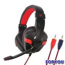 ForU639 유선 60m 게이밍 해드셋 레드 음질좋은헤드셋 귀안아픈헤드셋 선명한사운드, 상세페이지 참조