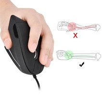 버티컬마우스 블루투스 무선 마우스USB 유선 왼손 수직 마우스 인체 공학적 게임용 손목 건강한, 01 No 1, 한개옵션1