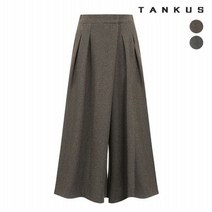 [탱커스] 여성 언발런스 체크 와이드 팬츠