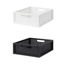 이케아 쉬펠 바구니 플라스틱 33x37x16 cm, 화이트(904.359.51)