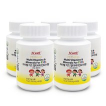 하이웰 키즈 멀티비타민 & 미네랄 60정 5통 (5개월분)