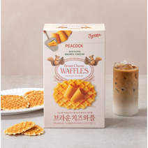 피코크 브라운치즈와플 288g 노르웨이치즈 카라멜 사무실 아이 간식 디저트, 3개