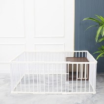 21세기트랜드 강아지 안전문 울타리 풀오픈도어 10칸, 화이트