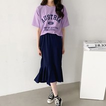 퍼니걸스 5125 언발 프릴 롱 스커트 트레이닝 세트 여성의류