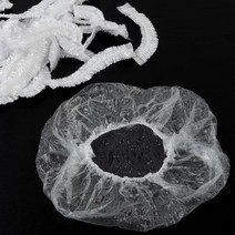 고무밴딩 일회용 주방모자비닐헤어캡 샤워 요리 미용 머리비닐캡