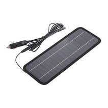 자동차 태양광 diy 태양 전지 패널 12V 5W 배터리 충전기 시스템 휴대용 보수 자동차 CSL88, 01 Black