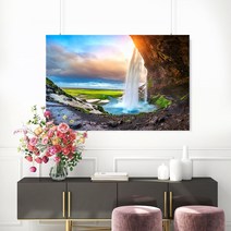 대형 풍수 폭포 풍경 시원한 물 여름 그림 캔버스액자, 16.미리내 폭포