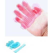 강아지 고양이 목욕 마사지 손 장갑 브러쉬 헤어볼 엉킨털 시원한 웰시코기 털갈이 그루밍, 애견 손바닥브러쉬 핑크