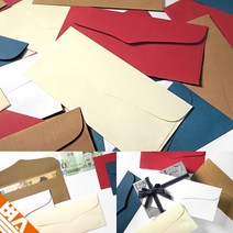 투영디자인 클래식 컬러 가로형 돈봉투, 화이트, 20개