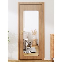 문걸이거울 부착 기숙사 전신 거울 침실 장롱, 20x80cm 라운드 【고화질 방폭】