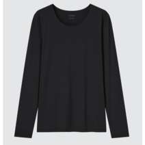 [국내정품 오늘출발]유니클로 에어리즘 여성 AIRism UV PROTECTION크루넥T(긴팔)-BLACK