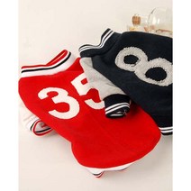강아지옷(실물옷본&재료) 야구점퍼 - 37962 I 강아지옷패턴 q, 레드옷본+재료