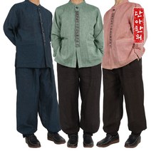 남성 남자 여름 생활한복 개량한복 한여름 고급 퓨전 법복 절옷 투피스 / 강준세트