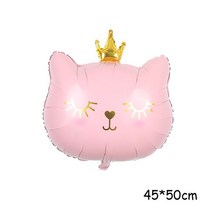 레터링풍선 문자 3D 만화 머리 알루미늄 호일 풍선 사자 코끼리 팬더 토끼 유니콘 헬륨 베이비 샤워 어린이 장난감 생일 파티 장식, [01] 기타, [23] Small Pink Crown