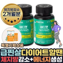 (호쌤마켓) 효과좋은 단기간 다이어트 필요할때 피하지방 내장지방 살빠지는 체지방분해 도움 식약처인증 카테킨 보조제 약 1달 살빼는 얼굴살 팔뚝살 허리 빼는법 줄이는법 도움, 2개월분+비타민C