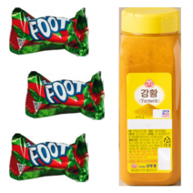 풋젤리 & 오뚜기 강황분말 세트(롤젤리/간식/맛과 향을 더하는 황금빛 강황 분말/다양한 요리/알싸하면서도 매콤한 맛/잡내 및 비린내제거/향신료)/100% 인도산 강황/가루 형태), 상세설명