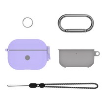 AirPods Pro 2 안티 스크래치 충격 방지 쉘 먼지 방진 슬리브 용 헤드폰 커버, 보라
