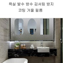 에이앤콩 욕실 김서림 방지 필름 거울, 1개, 원형