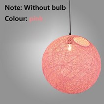 거실 인테리어 조명 실링팬빈티지 고리 버들 펜던트 조명 E27 전구 식당 거실 산업 로프트 북유럽 클래식, 06 분홍색_02 20CM
