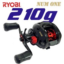 RYOBI NUM ONE 료비 시리즈 베이트릴 낚시릴, 붉은색+블랙, 오른손