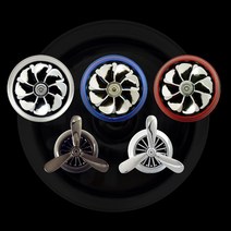 송풍구 돌아가는 프로펠러 차량 방향제 차량용방향제, 1개, 원형레드