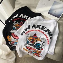 Happy shopping 일본풍 호랑이 도깨비 티셔츠