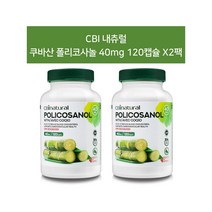 쿠바산 폴리코사놀 사탕수수 쿠바폴리코사놀 40mg 코큐텐 함유 120캡슐 X 2팩, 2개, 120개