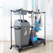 이동식 청소 수납 카트 트롤리 보관함 호텔 공항 빌딩 작업도구 구루마, 청소 도구 카트 3 층