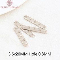 31PCS 22x3.6MM 24K 골드 컬러 황동 5 구멍 커넥터 스페이서 비즈 DIY 쥬얼리 결과 액세서리 만들기, [06] 4426-5 Holes