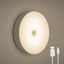 스탠드조명 단스탠드 모션 센서 조명 Led USB 야간 라운드 충전식 램프 침실 주방 계단 복도 옷장 찬장, [02] Warm light, 02 Warm light