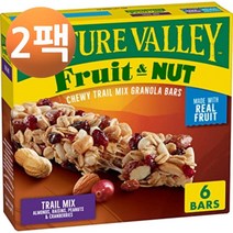 네이처 벨리 츄이 프룻 앤드 넛 그래놀라 바 트레일 믹스 6개입, 2팩