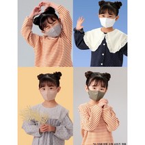 크린조이 와이드핏 KF94 유아용 새부리형 황사방역 마스크 소형 S 100매(5매입 20팩) 베이지 연그레이 카키 진그레이 블랙 화이트 편안한 어린이, 100매(20팩)
