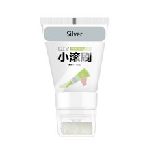 작은 롤링 브러시 벽 라텍스 페인트 수선제 스크레이퍼 페인트가 있는 수리 크림 유효한 곰팡이 방지 건조 패치, [07] Silver 100g