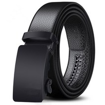 후추그라인더 남자 벨트 금속 자동 버클 가죽 작업 비즈니스 스트랩 ZDP001D, [06] 110, [02] Jet Black