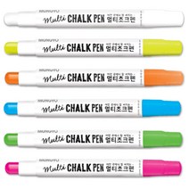 문교 멀티초크펜 낱색 세트 초크펜보드 블랙보드 선명, 오렌지12본