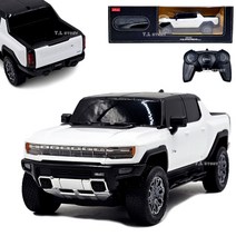 무선조종 RC카 GMC 험머 EV 트럭 RC 1:26 스케일카 정품 무선 자동차 AA 건전지식 작동완구 조종rc 어린이 자동차 아이 선물, 화이트