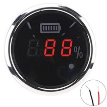 속도측정기 스피드건 속도계 52MM/2in 배터리 디지털 게이지 방수 Anti‑Fog 미터 12V 선박/전기 자동차/보, 01 Black Dial