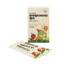 면역멀티비타민젤리 15포 어린이 면역력에좋은음식 비타민 아연 효능 젤리 열대과일맛