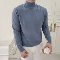 남자 부드러운 목폴라 터틀넥 니트티셔츠 8Color